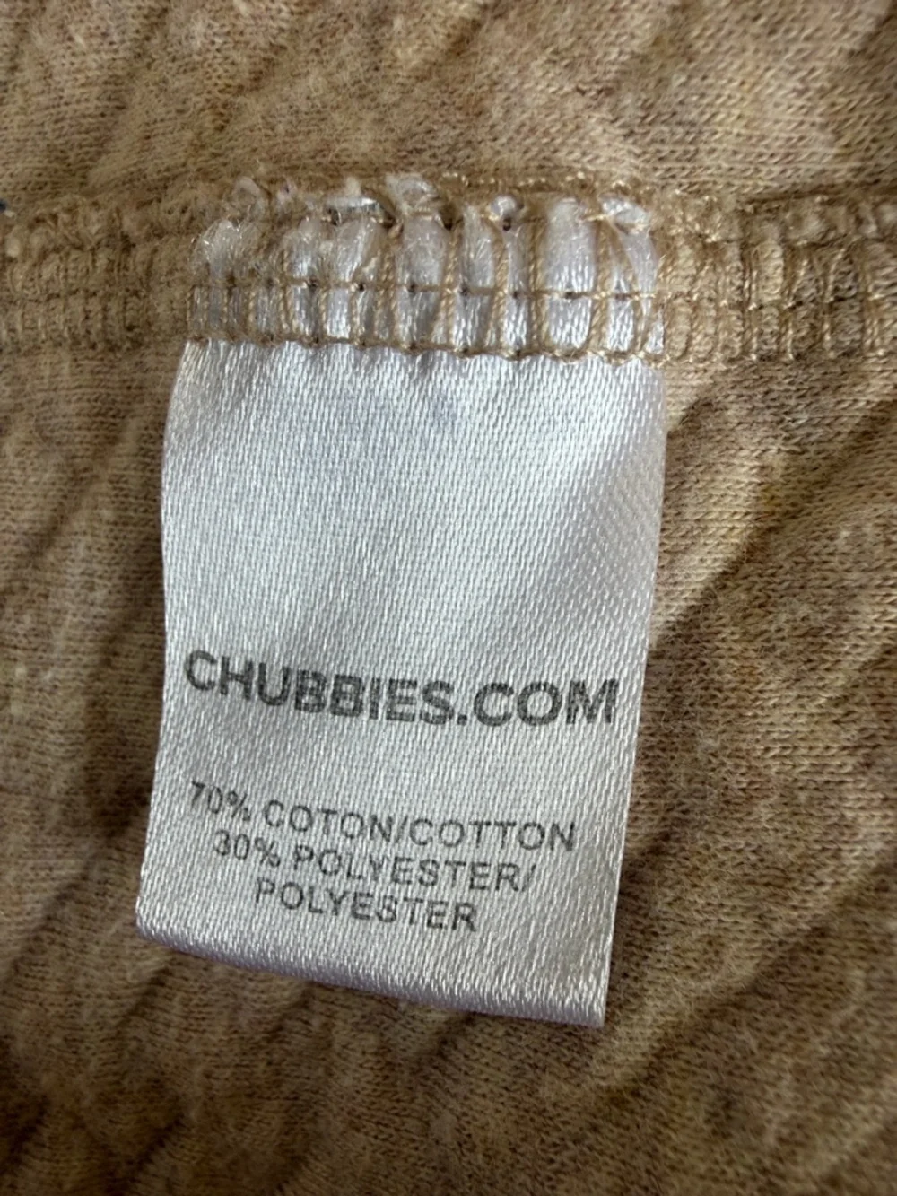 Chubbies Men’s Cream Quilted Quarter Zip Pullover Sweatshirt XL